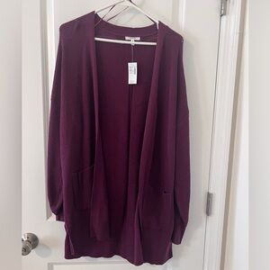 Maurices Purple Mid-Length Cardigan